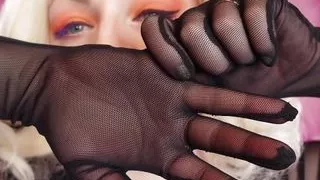 ASMR: mesh gloves (no talking) hot MILF slowly SFW video by Arya Grander
