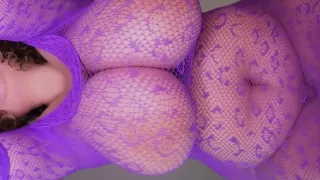 Fishnet Body Suit Jiggles - RealAnnaKatz