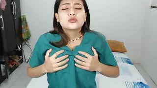 The hottest nurse in America masturbates in front of her brother-in-law's camera