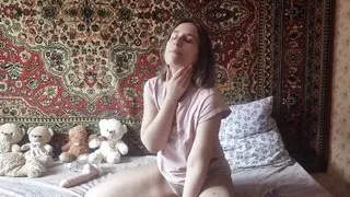 Anastasia Mistress with sex toys dildo and masturbate vibrator hairy pussy orgasm