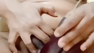 Tamil desi vintha solo Masturbation in Brinjal fruit