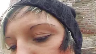 A wild German lady loves masturbating after a walk