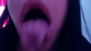 Look daddy! I swallowed it all!