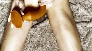 3ft long toy all up the ass