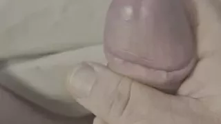 Desperate not to cum on camera pre cum covered helmet