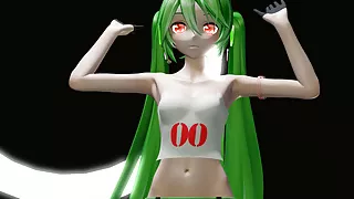 Hentai Miku Miku Dance Yyb Nebula Miku Cynical Night Plan Green Hair Smixix Color Edit