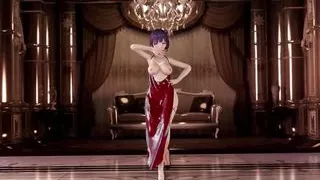 Honkai Impact Mei Raiden Sex and Dance Red Apron Color Edit Smixix