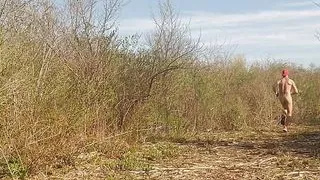 Enjoying the spring weather with a naked run!