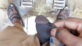 Pissing at public places and showing tiny dick at mall