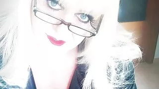 Blonde trans girl fucks her fleshlight