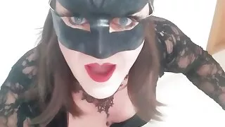Trans batgirl cums