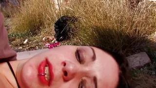 Brunettes Squirt As This Man Finger And Fucked Their Pussies Along The Field