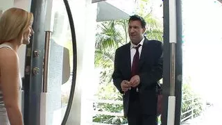 Sexy blonde College Girl seduce older Friend of Step Mom to Fuck