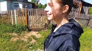 I Accidentally Met This Country Beauty After School And Fucked Not Far From Her Home