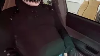 taking a major risk and using my car for a toilet, and cum all over myself