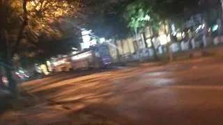 Flashing while walking around the city