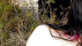 Fat Ass Chic With Red Bangs Enjoys Anal Fucked Outdoor