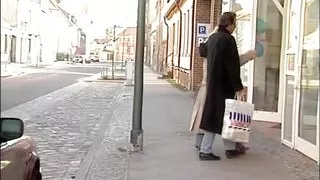 This is how this busty blonde BBW Milf enjoys getting her shaved pussy banged