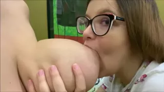 Gets Her Tits Sucked By A Woman With Glasses With Erin Star
