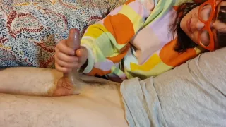 Girlfriend Gives Long Teasing Handjob And Collects My Huge Load