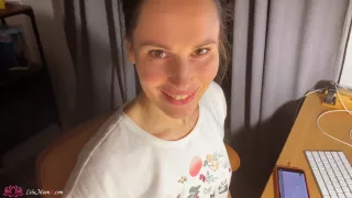 Babe Suck Excited Cock And Hardcore Sex After Work - Cum On Pussy Pov