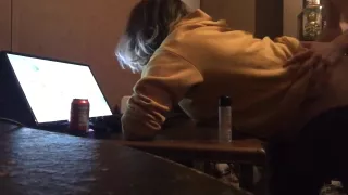 fucked on a squeaky table while girlfriend  was at work