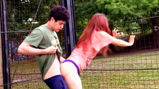 Deepthroat And Rough Sex In The Park With My Schoolmate