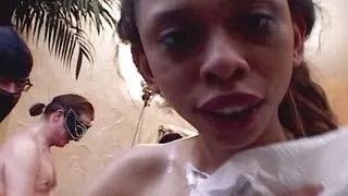 Two stunning looking German sluts getting banged by a group of wild dudes