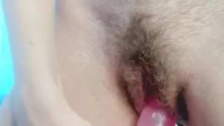hairy pussy gape vibrator asshole dildo ride