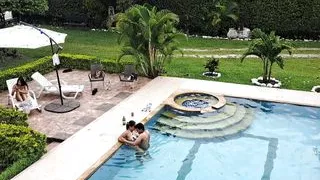 The party ends with a fuck in the pool. Part 1.