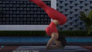 16 Years Later - His cock cant resist the sexy black stockings