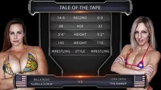 Bella Rossi vs Lora Cross - Lesbian Sex Fighting