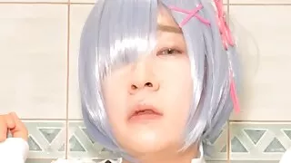 Re:Zero Rem femboy HENTAI crossdresser PISSING