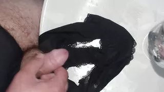 Wife panties cum