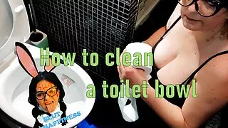 How to clean a toilet bowl