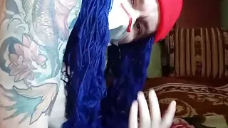 Passive slut moaning, bitch fuck anal, 34 cm dildo.Fucking likes gay.Poor ass ...