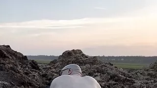 slave going naked driving in the car