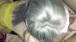 StepNana Elsa Gets Her Mature Mouth and Pussy Pounded By Horny Young StepGrandson