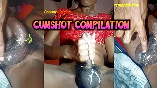Horny crossdressers wearing blouse and giving huge Cumshot with cock ring, desi Indian gay boy cumshot compilation, dick