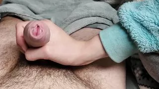 messy cumshot after blowjob