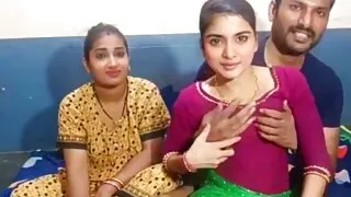 Chachi ur Bhabhi Dono Ko Bhatija ne Pela