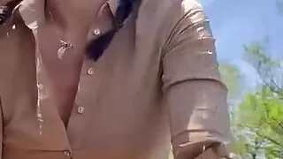 Blowjob by the river