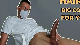 Showing off his cock and talking dirty in Spanish at midnight #2