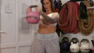 Naughty fantasy workout see me take off my yoga pants to sit on your face and suck you off