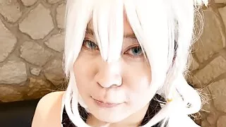 Hololive Fubuki femboy Ahe-voice try not to cum while playing videogame hentai japanese cosplayer