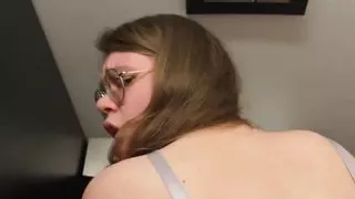 MyDirtyHobby - Nerdy babe fucks and creampied in public