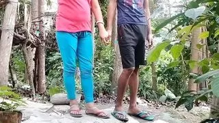 Village Girlfriend Sex With Her Boyfriend in Red T-shart in Outdoor ( Official Video By Villagesex91)