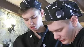 Twinks Drake Law and Josh Parker ass breed with Shaun Mann