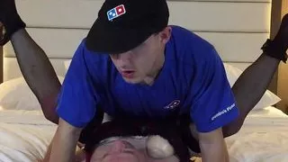 Guy Feminized and Fucked to Pay for Pizza