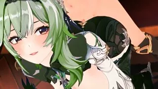 Sound Eula Genshin Impact - GIDDORA - Green Hair Color Edit Smixix